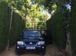 This campsite in Cordoba had crazy high hedges, but no back hedge. Still very comfy.