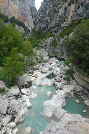 This is the Gorge du Verdon. But this is what it looked like where we canyoned. 
