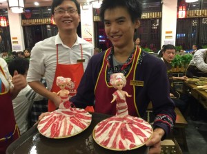 Bacon presentation at hot pot (we did not order this. It was another table, we just took photos)